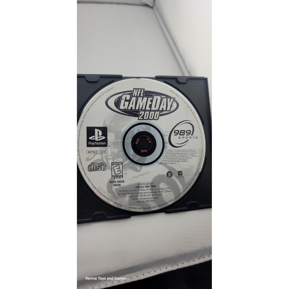 NFL GameDay 2000 (Sony PlayStation 1, PS1,‎ 1999) Disc Only Tested and Working